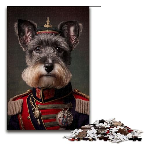 Puzzle „Hund in Militäruniform“, 1000 Teile, für Erwachsene, Lernspiele, Staycation, Zeitvertreib, für Teenager ab 14 Jahren, Größe 50 x 75 cm Puzzle „Hund in Militäruniform“, 1000 Teile, für Erwachsene, Lernspiele, Staycation, Zeitvertreib, für Teenager ab 14 Jahren, Größe 50 x 75 cm von LLONGKT
