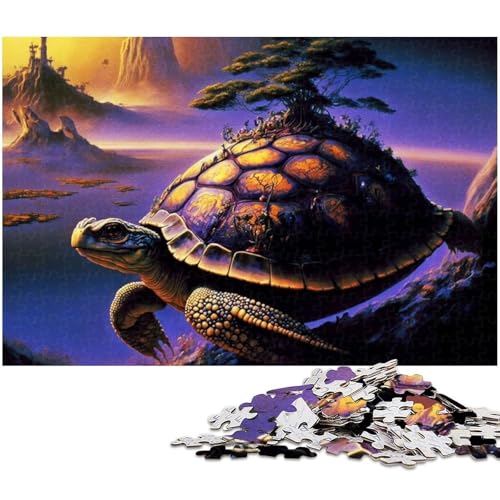 Puzzle „Reiseschildkröte“ 1000 Teile für Erwachsene, ganze Familie, für Teenager ab 14 Jahren, Größe 50 x 75 cm von LLONGKT