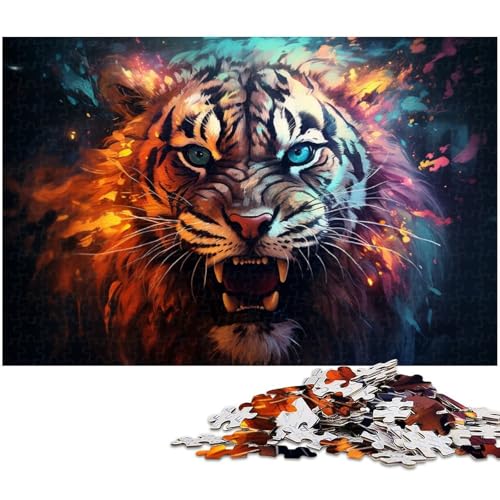 Puzzle „Tigergemälde“ für Erwachsene, 1000 Teile, Holzpuzzle für Erwachsene, Größe 50 x 75 cm Puzzle „Tigergemälde“ für Erwachsene, 1000 Teile, Holzpuzzle für Erwachsene, Größe 50 x 75 cm von LLONGKT
