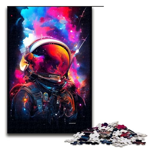 Puzzle 1000 Teile, Astronauten-Puzzle, Holzpuzzle, Lernspiele, Heimdekoration (Größe 50 x 75 cm) von LLONGKT