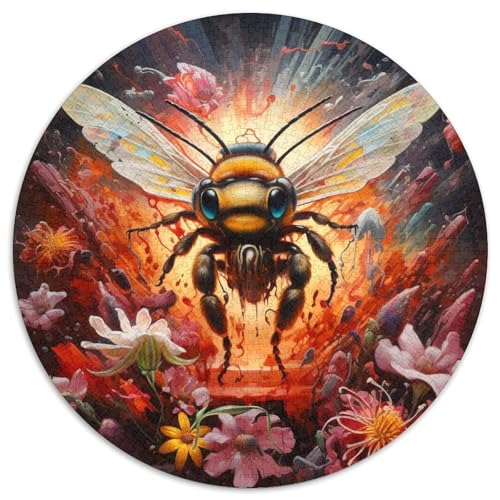 Puzzle 1000 Teile, Bienen-Papierpuzzle für Teenager, Familien-Lernspiele, Heimdekoration, Geschenk (67,5 x 67,5 cm) von LLONGKT