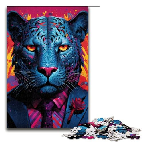 Puzzle 1000 Teile, Leopardenanzug, Puzzle für Erwachsene, Holzpuzzle, tolles Geschenk für Erwachsene, Größe 50 x 75 cm Puzzle 1000 Teile, Leopardenanzug, Puzzle für Erwachsene, Holzpuzzle, tolles Geschenk für Erwachsene, Größe 50 x 75 cm von LLONGKT