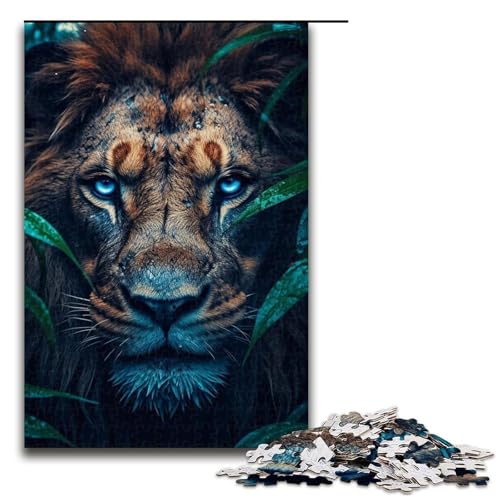 Puzzle 1000 Teile Löwenpuzzle für Erwachsene, Wanddekoration, Heimkunstdekor, für Jugendliche ab 14 Jahren, Größe 50 x 75 cm von LLONGKT