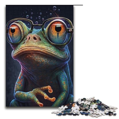 Puzzle 1000 Teile für Erwachsene, „Cosmic Frog Wears Glasses“, Puzzle, Mitmachspiel, Geburtstagsgeschenk, Geschenke, Wandkunst, Größe 38 x 26 cm Puzzle 1000 Teile für Erwachsene, „Cosmic Frog Wears Glasses“, Puzzle, Mitmachspiel, Geburtstagsgeschenk, Geschenke, Wandkunst, Größe 38 x 26 cm von LLONGKT