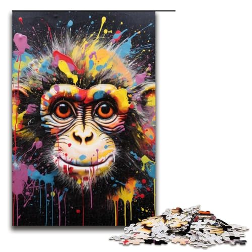 Puzzle 1000 Teile für Erwachsene, Affen-Puzzles für Holzpuzzles, pädagogisches Spielzeug zum Stressabbau, Größe 50 x 75 cm Puzzle 1000 Teile für Erwachsene, Affen-Puzzles für Holzpuzzles, pädagogisches Spielzeug zum Stressabbau, Größe 50 x 75 cm von LLONGKT