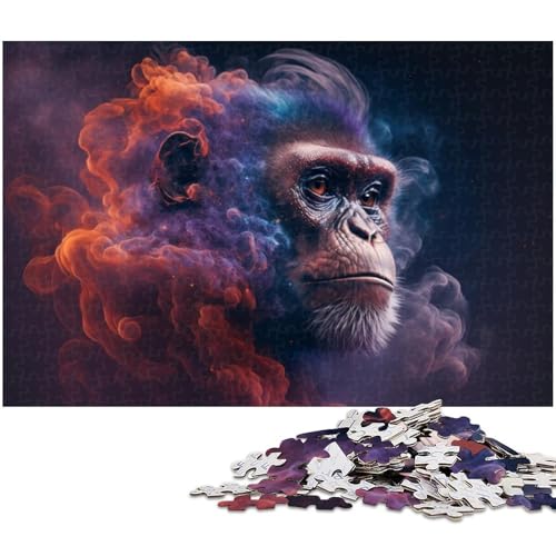 Puzzle 1000 Teile für Erwachsene, Affennebel, Lernspiele, Größe 50 x 75 cm von LLONGKT