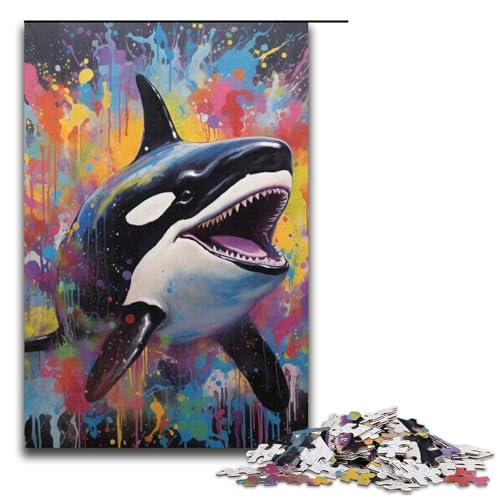Puzzle 1000 Teile für Erwachsene, Affenspiel-Spielzeug, ganze Familie, Größe 38 x 26 cm von LLONGKT