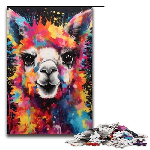 Puzzle 1000 Teile für Erwachsene, Alpaka-Puzzle, Stressabbau-Spielzeug, Weihnachtswunschliste mit Weihnachtsmann, Größe 50 x 75 cm Puzzle 1000 Teile für Erwachsene, Alpaka-Puzzle, Stressabbau-Spielzeug, Weihnachtswunschliste mit Weihnachtsmann, Größe 50 x 75 cm von LLONGKT