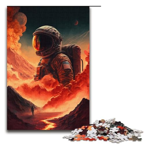 Puzzle 1000 Teile für Erwachsene, Astronauten-Puzzlespiel, Spielzeug, Staycation, Zeit totzuschlagen (Größe 38 x 26 cm) von LLONGKT