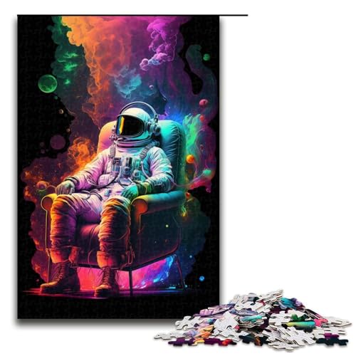 Puzzle 1000 Teile für Erwachsene, Astronauten-Puzzlespiel, Spielzeug, Staycation, Zeit totzuschlagen (Größe 50 x 75 cm) von LLONGKT