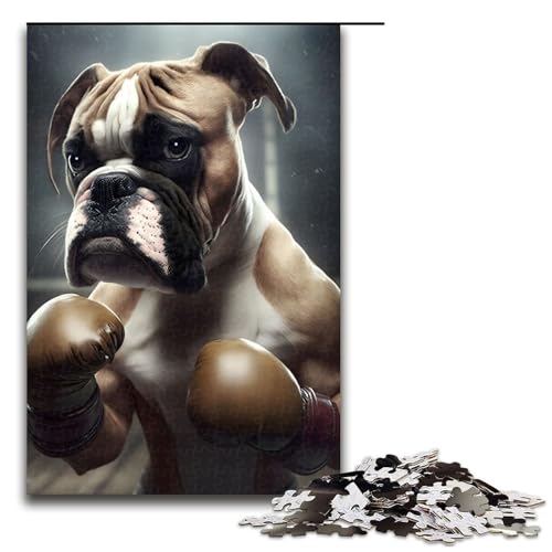 Puzzle 1000 Teile für Erwachsene, Boxen, Boxer-Puzzles für Erwachsene, Holzpuzzles, Lernspiele, Heimdekoration, Größe 50 x 75 cm von LLONGKT