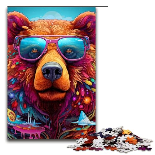 Puzzle 1000 Teile für Erwachsene, Braunbär, Lernspiel, Herausforderung, Spielzeug, Geschenk für Geburtstage, Größe 50 x 75 cm Puzzle 1000 Teile für Erwachsene, Braunbär, Lernspiel, Herausforderung, Spielzeug, Geschenk für Geburtstage, Größe 50 x 75 cm von LLONGKT