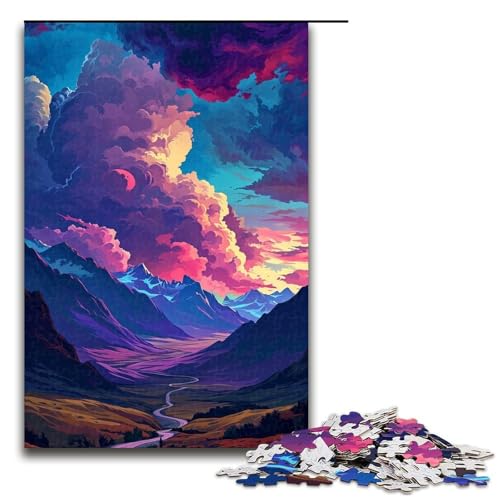 Puzzle 1000 Teile für Erwachsene, Bunte Straße im Berg, Puzzles zum Stressabbau, Spielzeug, Weihnachtswunschliste mit Weihnachtsmann, Größe 50 x 75 cm Puzzle 1000 Teile für Erwachsene, Bunte Straße im Berg, Puzzles zum Stressabbau, Spielzeug, Weihnachtswunschliste mit Weihnachtsmann, Größe 50 x 75 cm von LLONGKT