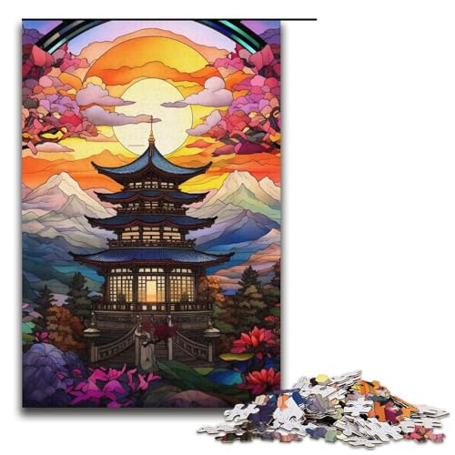 Puzzle 1000 Teile für Erwachsene, Buntglasturm, Lernspiel, Herausforderung, Spielzeug, Geschenk für Geburtstage, Größe 38 x 26 cm Puzzle 1000 Teile für Erwachsene, Buntglasturm, Lernspiel, Herausforderung, Spielzeug, Geschenk für Geburtstage, Größe 38 x 26 cm von LLONGKT