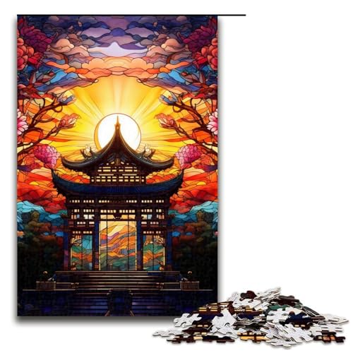 Puzzle 1000 Teile für Erwachsene, Buntglasturm, Puzzle für Erwachsene, Holzpuzzle, Familiendekoration, Größe 50 x 75 cm Puzzle 1000 Teile für Erwachsene, Buntglasturm, Puzzle für Erwachsene, Holzpuzzle, Familiendekoration, Größe 50 x 75 cm von LLONGKT
