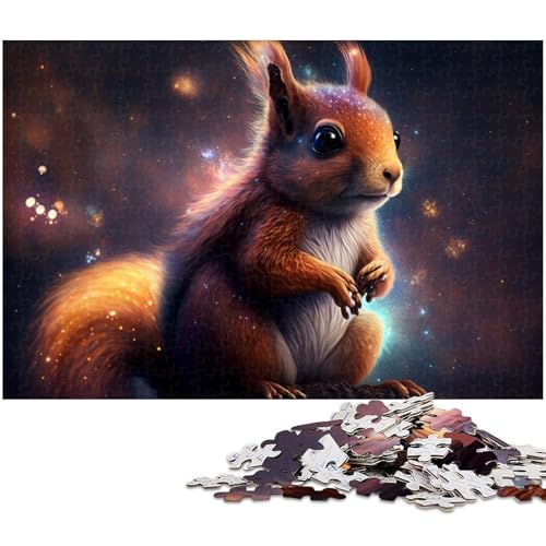 Puzzle 1000 Teile für Erwachsene, Eichhörnchen-Puzzle, Lernspiele, Größe 50 x 75 cm von LLONGKT