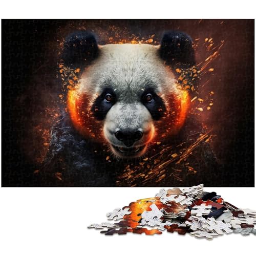 Puzzle 1000 Teile für Erwachsene, Fantasy-Panda-Puzzle für Erwachsene, Holzpuzzle für Sommerliebhaber, Größe 50 x 75 cm von LLONGKT