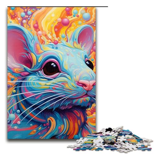 Puzzle 1000 Teile für Erwachsene, Farbmaus-Puzzle, Lernspiele, Lernspiel für Geburtstag, Weihnachten, Größe 50 x 75 cm von LLONGKT