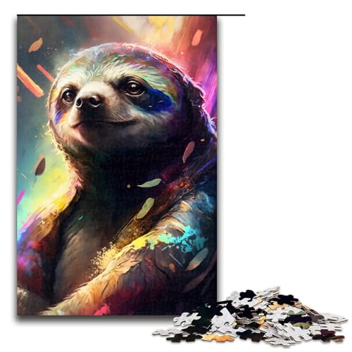 Puzzle 1000 Teile für Erwachsene, Faultier-Zeichnungspuzzle als Geschenk, Stressabbau, schwierige Herausforderung, Größe 50 x 75 cm Puzzle 1000 Teile für Erwachsene, Faultier-Zeichnungspuzzle als Geschenk, Stressabbau, schwierige Herausforderung, Größe 50 x 75 cm von LLONGKT