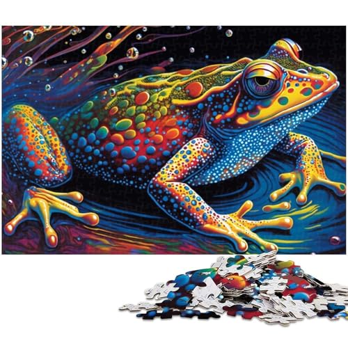 Puzzle 1000 Teile für Erwachsene, Frosch, Lernspiel, Herausforderung, Spielzeug, Geschenk für Geburtstage, Größe 38 x 26 cm Puzzle 1000 Teile für Erwachsene, Frosch, Lernspiel, Herausforderung, Spielzeug, Geschenk für Geburtstage, Größe 38 x 26 cm von LLONGKT