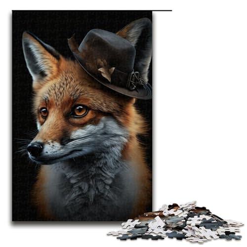 Puzzle 1000 Teile für Erwachsene, Fuchs-Puzzle für Erwachsene, praktisches Spiel (Größe 50 x 75 cm) von LLONGKT