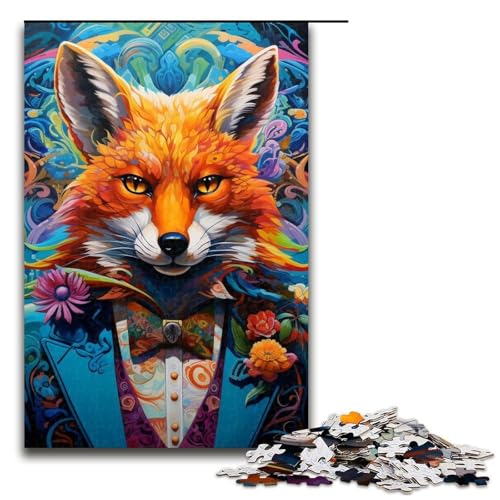 Puzzle 1000 Teile für Erwachsene, Fuchs im Anzug, Denkspiel, Stressabbau, Urlaub zu Hause, Zeit totschlagen, Größe 50 x 75 cm Puzzle 1000 Teile für Erwachsene, Fuchs im Anzug, Denkspiel, Stressabbau, Urlaub zu Hause, Zeit totschlagen, Größe 50 x 75 cm von LLONGKT