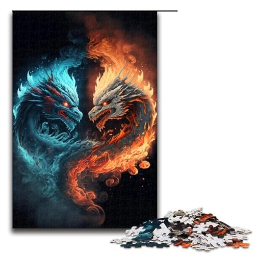 Puzzle 1000 Teile für Erwachsene, Galaxy Art Dragon Puzzle, Lernspiele für die Heimdekoration (Größe 50 x 75 cm) von LLONGKT