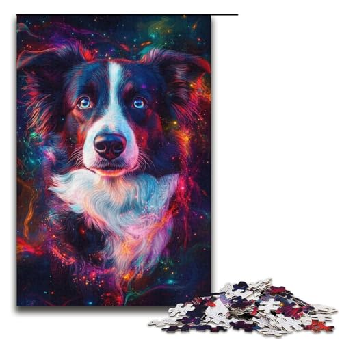 Puzzle 1000 Teile für Erwachsene, Galaxy Border Collie, Wanddekoration, einzigartige Geburtstags, Größe 38 x 26 cm Puzzle 1000 Teile für Erwachsene, Galaxy Border Collie, Wanddekoration, einzigartige Geburtstags, Größe 38 x 26 cm von LLONGKT