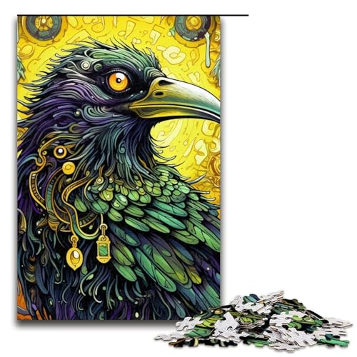 Puzzle 1000 Teile für Erwachsene, Grüne Krähe, Puzzle für Erwachsene, Holzpuzzle, Heimkunstdekor, Größe 50 x 75 cm Puzzle 1000 Teile für Erwachsene, Grüne Krähe, Puzzle für Erwachsene, Holzpuzzle, Heimkunstdekor, Größe 50 x 75 cm von LLONGKT