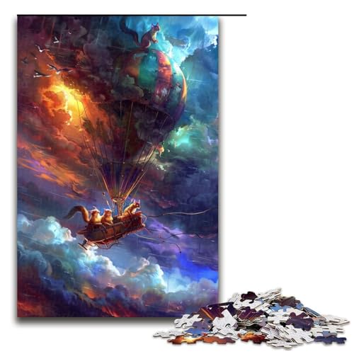 Puzzle 1000 Teile für Erwachsene, Heißluftballon-Puzzle, Stressabbau-Spielzeug, Weihnachtswunschliste mit Weihnachtsmann, Größe 50 x 75 cm Puzzle 1000 Teile für Erwachsene, Heißluftballon-Puzzle, Stressabbau-Spielzeug, Weihnachtswunschliste mit Weihnachtsmann, Größe 50 x 75 cm von LLONGKT