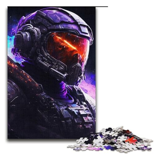 Puzzle 1000 Teile für Erwachsene, Helmsoldat im Weltraum, Lernspiele, lustige Puzzles für Teenager ab 14 Jahren, Größe 38 x 26 cm Puzzle 1000 Teile für Erwachsene, Helmsoldat im Weltraum, Lernspiele, lustige Puzzles für Teenager ab 14 Jahren, Größe 38 x 26 cm von LLONGKT