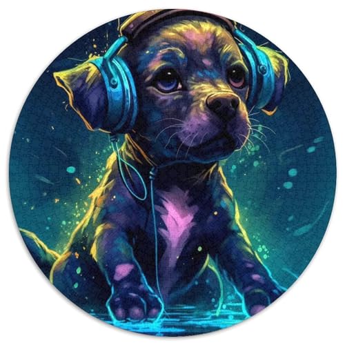 Puzzle 1000 Teile für Erwachsene, Hund, schwierige Puzzles für Erwachsene, anspruchsvolles DIY-Denkspiel, interaktive Familienaktivität (Größe 67,5 x 67,5 cm) von LLONGKT