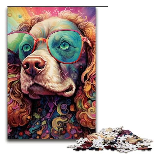 Puzzle 1000 Teile für Erwachsene, Hundepuzzle, Lernspiele, Lernspiel für Geburtstag, Weihnachten, Größe 50 x 75 cm von LLONGKT