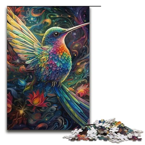 Puzzle 1000 Teile für Erwachsene, Kolibri-Puzzle für Teenager, Papppuzzle, Familienaktivität, Größe 38 x 26 cm von LLONGKT
