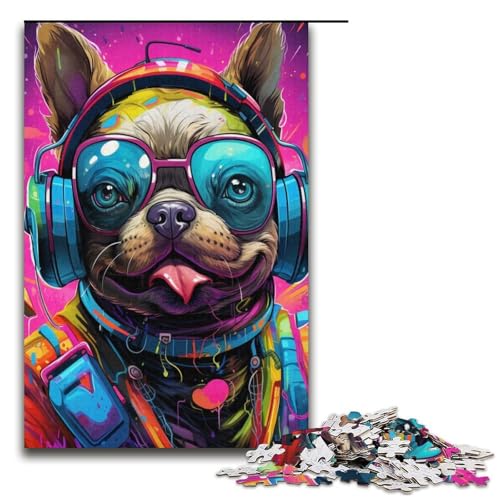 Puzzle 1000 Teile für Erwachsene, Kopfhörer, Hund, Dekomprimieren, intellektuelles Lernspielzeug, Geschenk für Geburtstage, Größe 38 x 26 cm Puzzle 1000 Teile für Erwachsene, Kopfhörer, Hund, Dekomprimieren, intellektuelles Lernspielzeug, Geschenk für Geburtstage, Größe 38 x 26 cm von LLONGKT