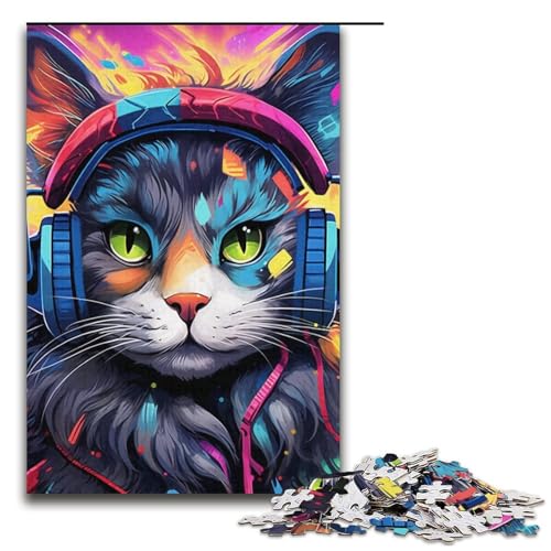 Puzzle 1000 Teile für Erwachsene, Kopfhörer, Hundespiel, Spielzeug, ganze Familie, Größe 38 x 26 cm Puzzle 1000 Teile für Erwachsene, Kopfhörer, Hundespiel, Spielzeug, ganze Familie, Größe 38 x 26 cm von LLONGKT