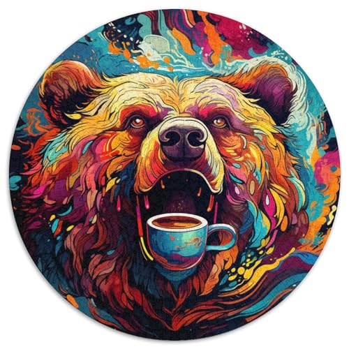 Puzzle 1000 Teile für Erwachsene, Kunst, Tier, Bär, Papierpuzzle, Denkspiel für Teenager, Familienspieleabend (Größe 67,5 x 67,5 cm) von LLONGKT