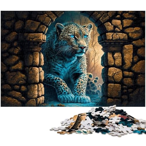 Puzzle 1000 Teile für Erwachsene, Leopard, Lernspiel, Herausforderung, Spielzeug, Geschenk für Geburtstage, Größe 38 x 26 cm Puzzle 1000 Teile für Erwachsene, Leopard, Lernspiel, Herausforderung, Spielzeug, Geschenk für Geburtstage, Größe 38 x 26 cm von LLONGKT