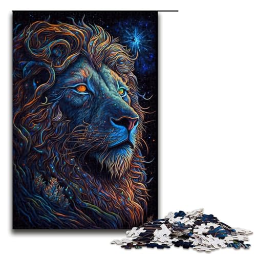 Puzzle 1000 Teile für Erwachsene, Löwen-Puzzle, anspruchsvolles Puzzlespiel und Familienspiel, Größe 50 x 75 cm von LLONGKT