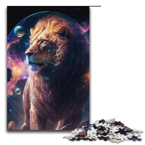 Puzzle 1000 Teile für Erwachsene, Löwen-Puzzle, lustige Spiele, herausfordernd zu vervollständigen, Aber lustig und humorvoll, Größe 38 x 26 cm von LLONGKT