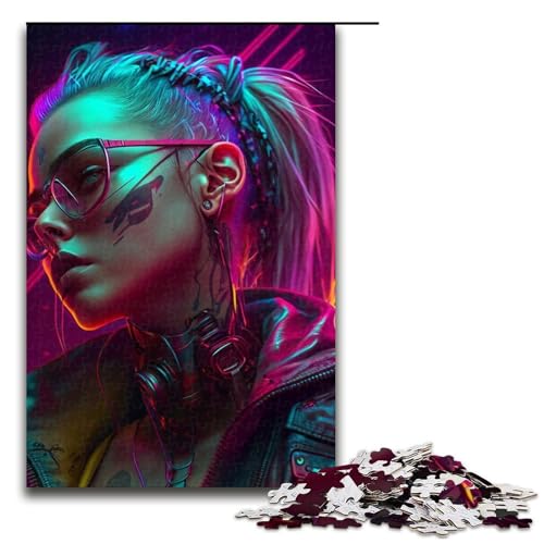 Puzzle 1000 Teile für Erwachsene, Mädchen, Neon-Puzzles für Holzpuzzles, pädagogisches Spielzeug zum Stressabbau, Größe 50 x 75 cm Puzzle 1000 Teile für Erwachsene, Mädchen, Neon-Puzzles für Holzpuzzles, pädagogisches Spielzeug zum Stressabbau, Größe 50 x 75 cm von LLONGKT