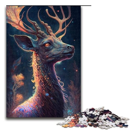 Puzzle 1000 Teile für Erwachsene, Magische Giraffe, Puzzle für Erwachsene, Holzpuzzle als Geschenk, Größe 50 x 75 cm Puzzle 1000 Teile für Erwachsene, Magische Giraffe, Puzzle für Erwachsene, Holzpuzzle als Geschenk, Größe 50 x 75 cm von LLONGKT