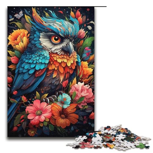 Puzzle 1000 Teile für Erwachsene, Malen, Farbe, Tier, Eule, Puzzle für Erwachsene, Papppuzzle, herausfordernd zu vervollständigen, Größe 38 x 26 cm Puzzle 1000 Teile für Erwachsene, Malen, Farbe, Tier, Eule, Puzzle für Erwachsene, Papppuzzle, herausfordernd zu vervollständigen, Größe 38 x 26 cm von LLONGKT