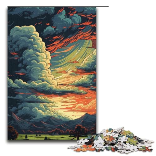Puzzle 1000 Teile für Erwachsene, Malen von Wolken, Dekomprimieren, intellektuelles Lernspielzeug, Geschenk für Geburtstage, Größe 38 x 26 cm Puzzle 1000 Teile für Erwachsene, Malen von Wolken, Dekomprimieren, intellektuelles Lernspielzeug, Geschenk für Geburtstage, Größe 38 x 26 cm von LLONGKT