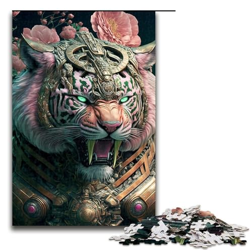 Puzzle 1000 Teile für Erwachsene, Metalltiger, einzigartiges Herausforderungsspiel für Jugendliche ab 14 Jahren, Größe 50 x 75 cm von LLONGKT