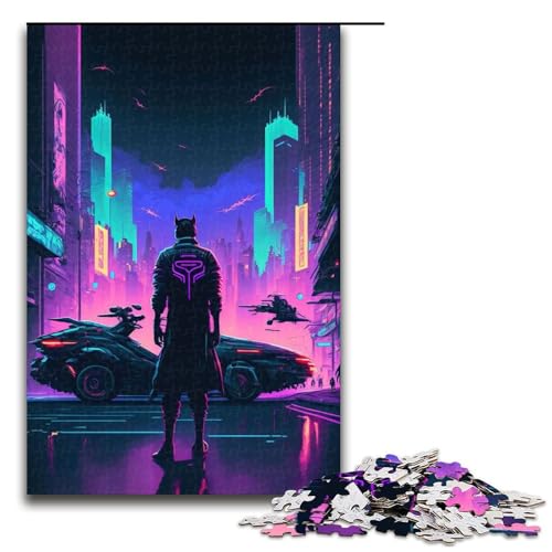 Puzzle 1000 Teile für Erwachsene, Neon City Puzzle für Jugendliche ab 14 Jahren, Größe 50 x 75 cm von LLONGKT