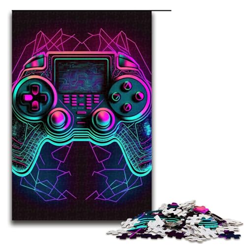 Puzzle 1000 Teile für Erwachsene, Neon-Spiel, Puzzles für Erwachsene, Familiendekoration, Größe 50 x 75 cm von LLONGKT