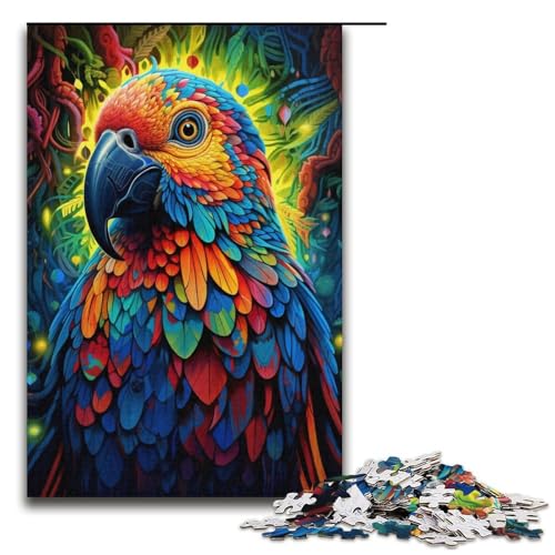 Puzzle 1000 Teile für Erwachsene, Papageien-Puzzle, tolles Geschenk für Spiele (Größe 38 x 26 cm) von LLONGKT