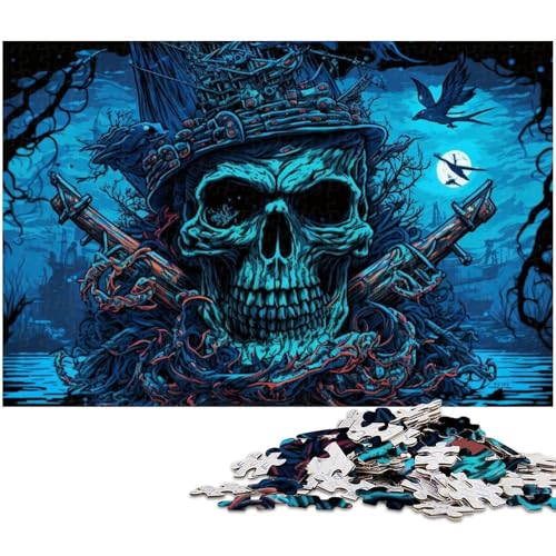 Puzzle 1000 Teile für Erwachsene, Piratenskelett, Lernspiel, Herausforderung, Spielzeug, Geschenk für Geburtstage, Größe 50 x 75 cm Puzzle 1000 Teile für Erwachsene, Piratenskelett, Lernspiel, Herausforderung, Spielzeug, Geschenk für Geburtstage, Größe 50 x 75 cm von LLONGKT