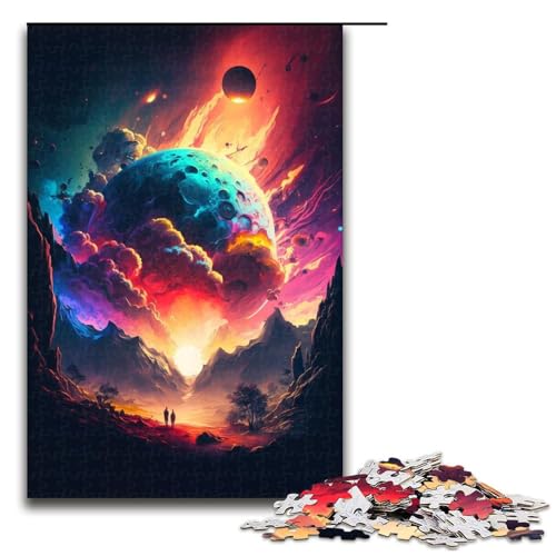 Puzzle 1000 Teile für Erwachsene, Planet Explosion Puzzle für Erwachsene, praktisches Spiel (Größe 50 x 75 cm) von LLONGKT